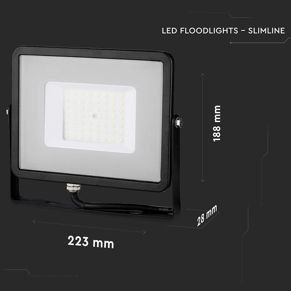 VT-50 50W SMD FLOODLIGHT SAMSUNG CHIP 4000K BLACK BODY