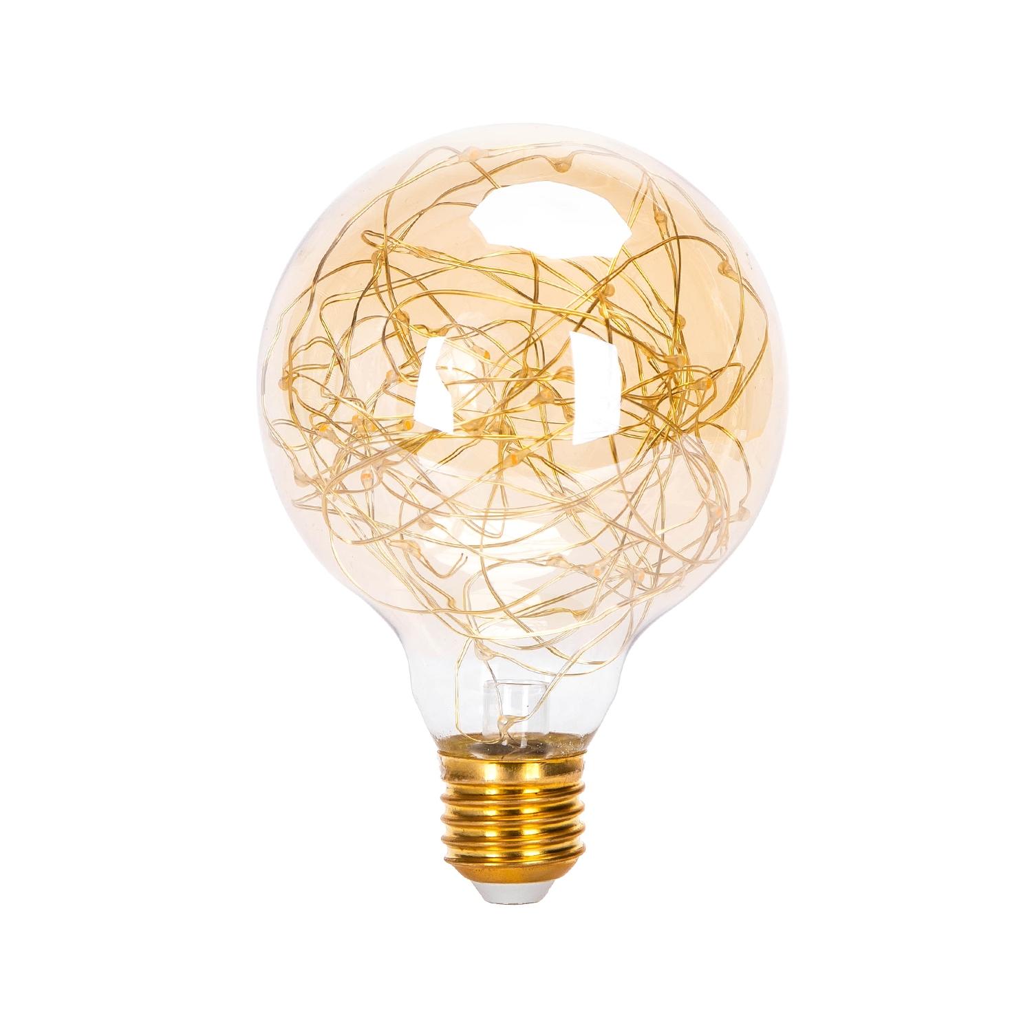 LED copper wire filament bulb G95 E27 1.2W