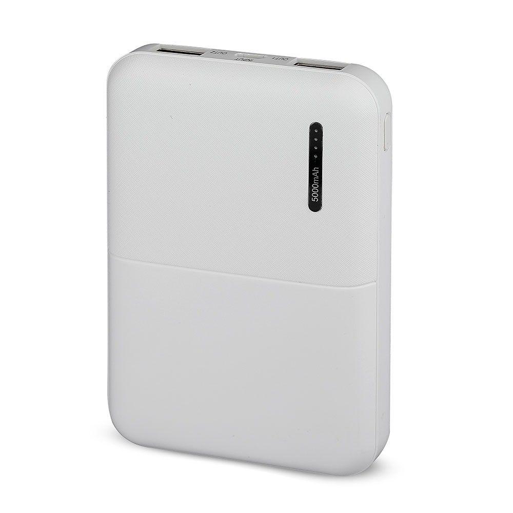 Power Bank, 3.7V/5000mAh, Biały, VTAC, SKU 8893