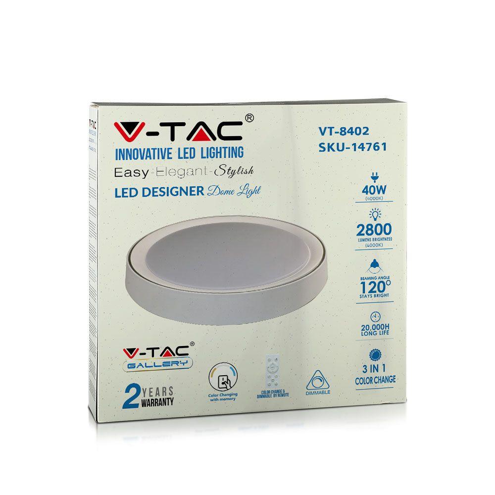 20W/40W/20W Dekoracyjny plafon LED, Barwa: 3w1, Ściemniany, VTAC, SKU 14761