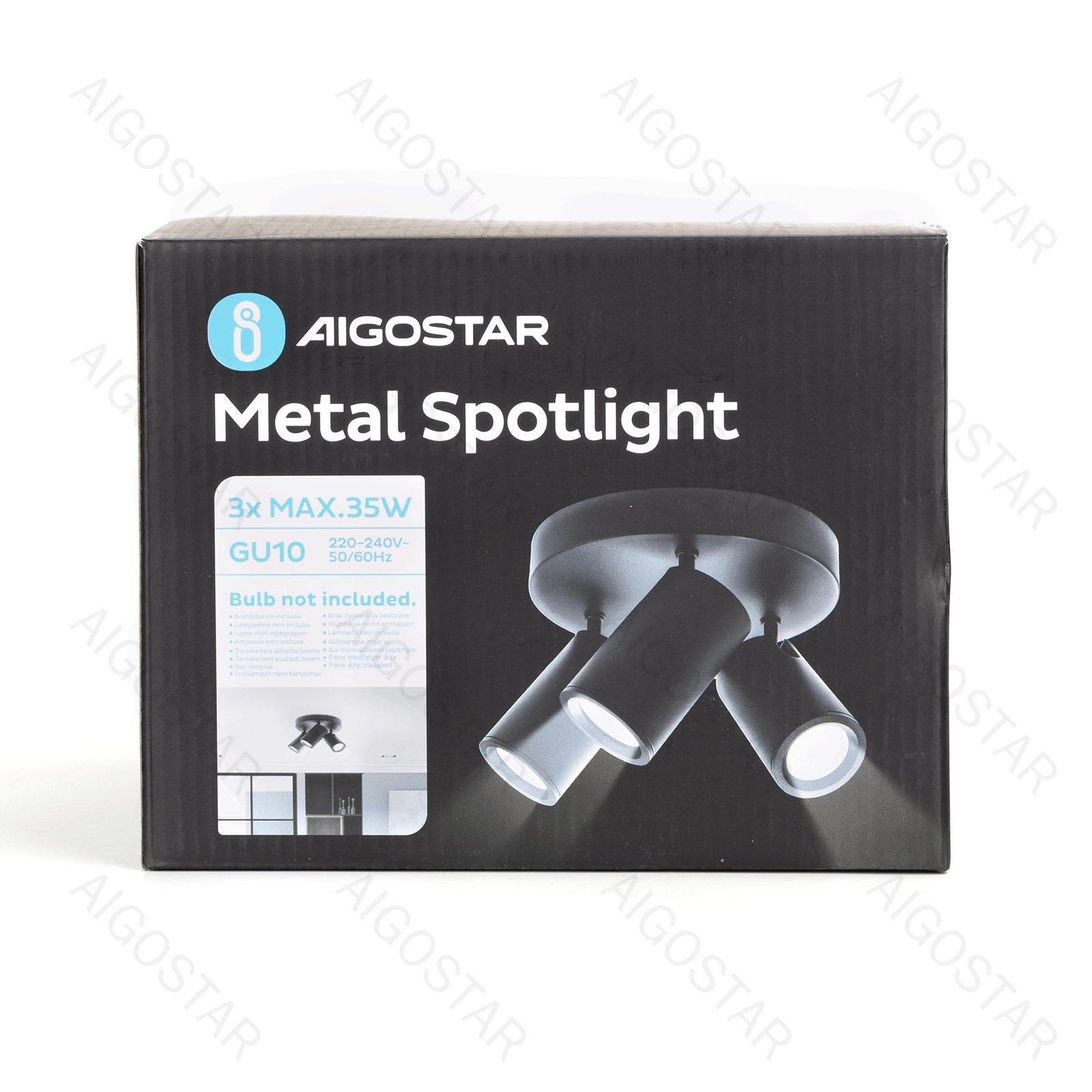 3-way Adjustable Angle Metal Spotlight