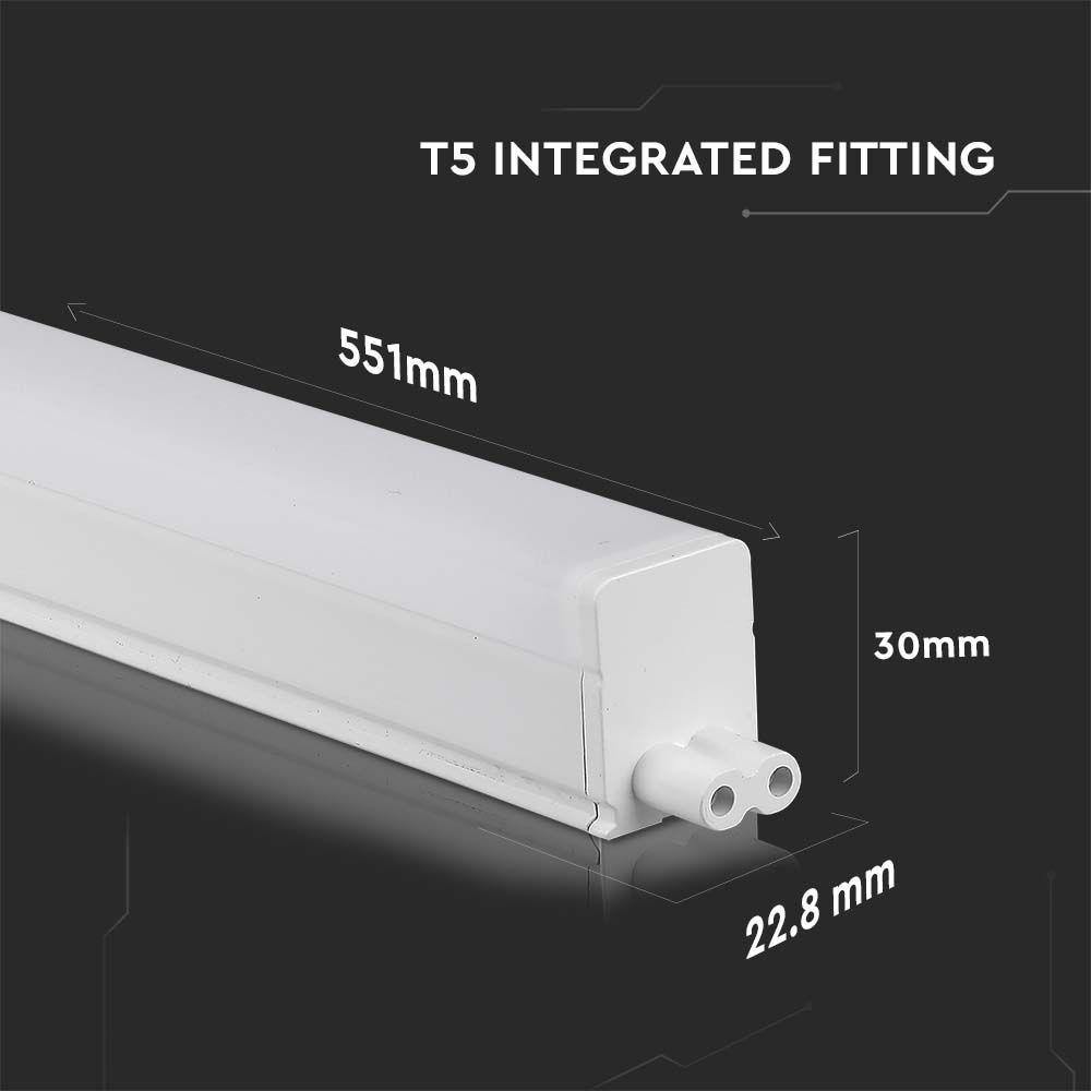 7W T5 Belka oświetleniowa LED 60cm, Chip SAMSUNG, Barwa:4000K, VTAC, SKU 21693