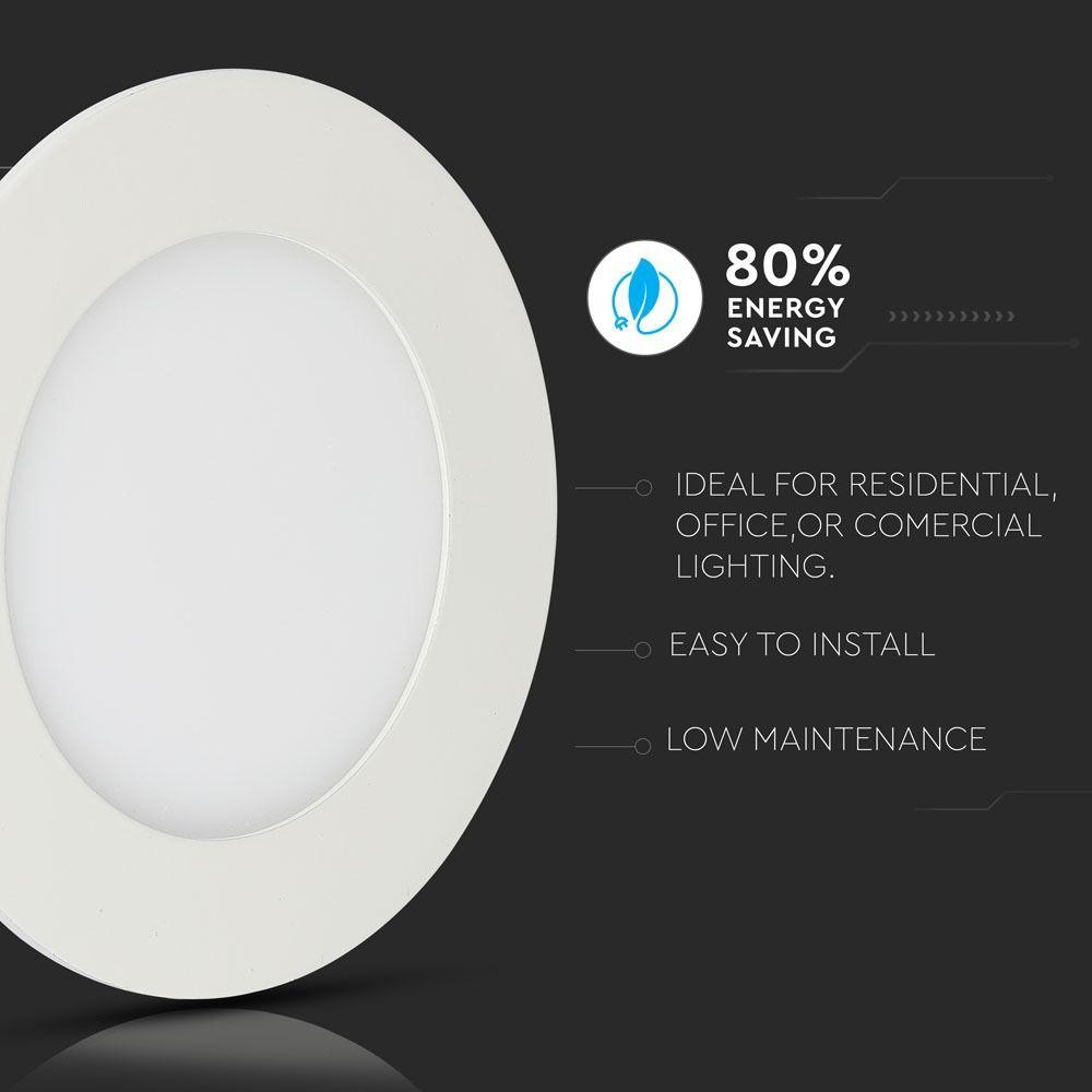 VT-606RD 6W LED PREMIUM PANEL SAMSUNG CHIP 3000K ROUND