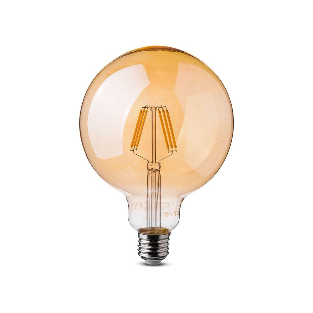 VT-2026D 6W G95 LED FILAMENT BULB AMBER GLASS 2200K E27 DIMMABLE