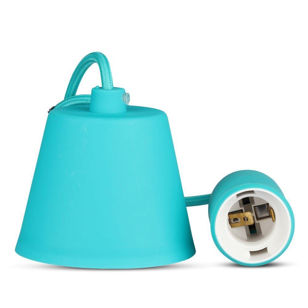 VT-7228 E27 SILICONE PENDANT HOLDER-TURQUOISE