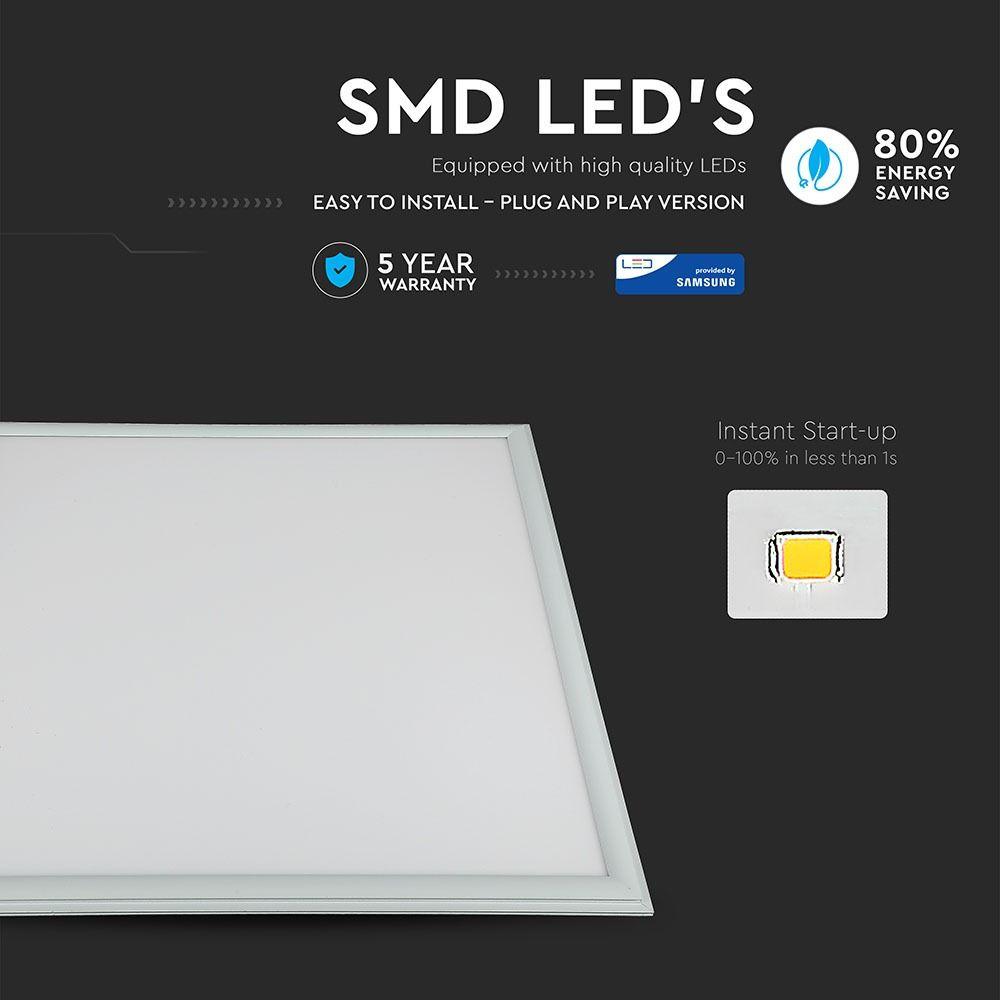 45W Panel LED -600x600mm, Chip SAMSUNG, Barwa:4000K, 5 Lat gwarancji, Opakowanie: 6szt., VTAC, SKU 633