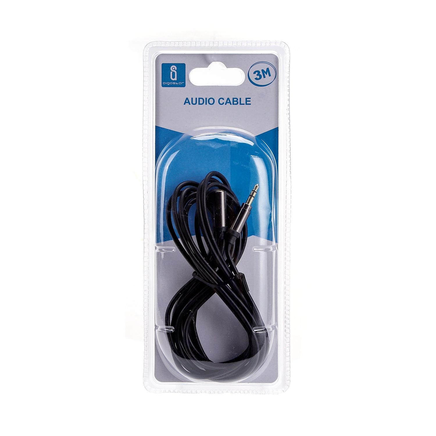 Audio Cable 3.5 Male to 3.5 Female 3m Black