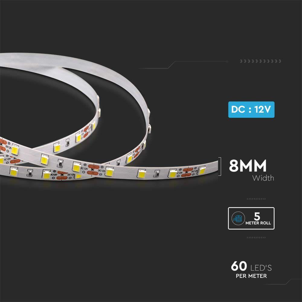 VT-4040 60 LED STRIP LIGHT 3000K IP20 12V(5M/ROLL)