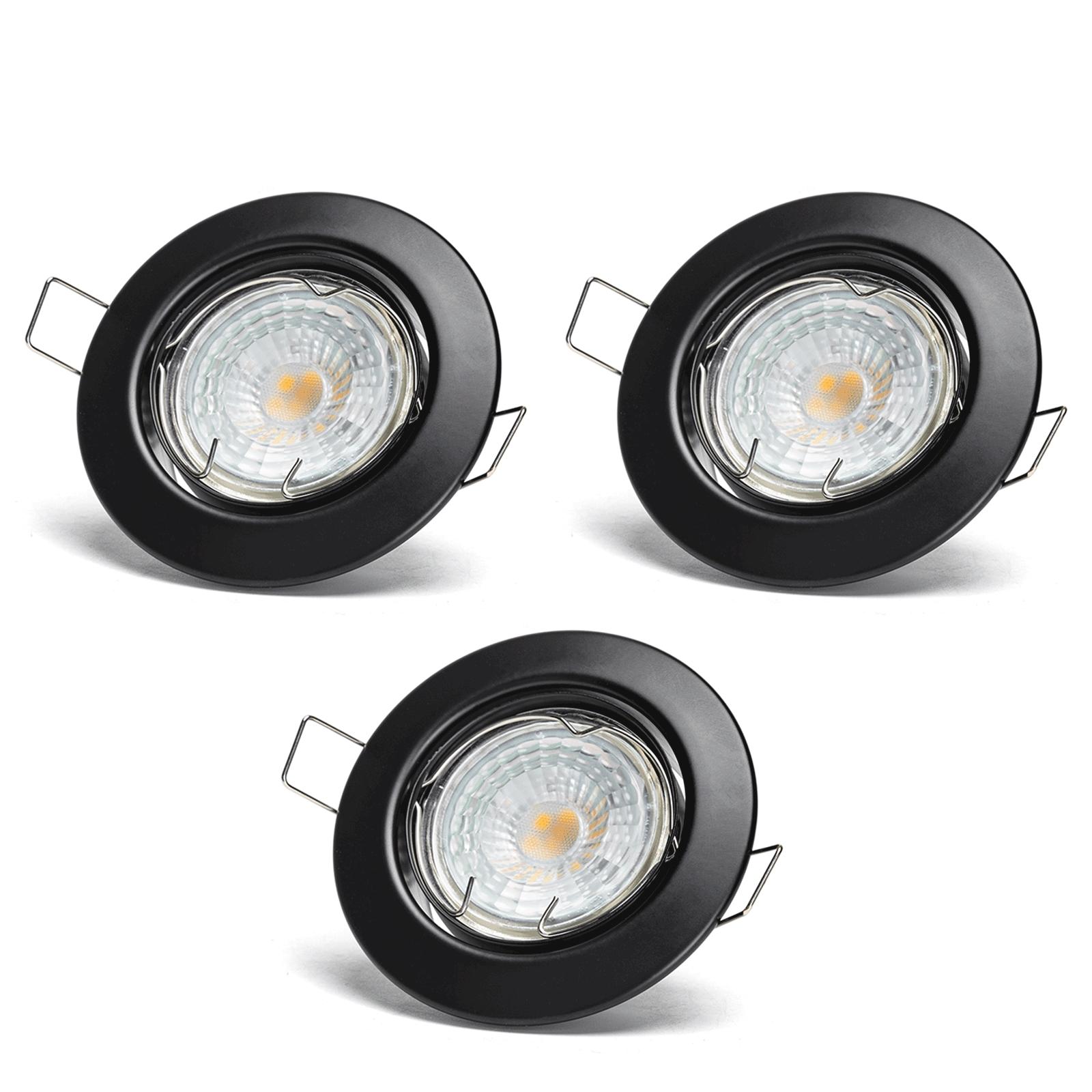 Reflektor LED o regulowanym kącie świecenia 4,5 W 3000 K (wycięcie: 65 mm) 3 szt.