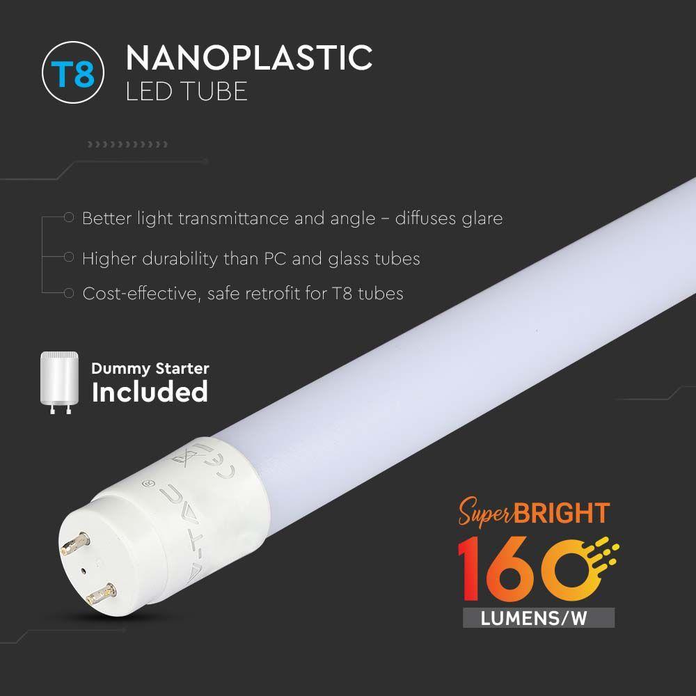 VT-1615 15W T8 LED PLASTIC TUBE NON ROTATABLE 150CM 4000K G13 160LM/W