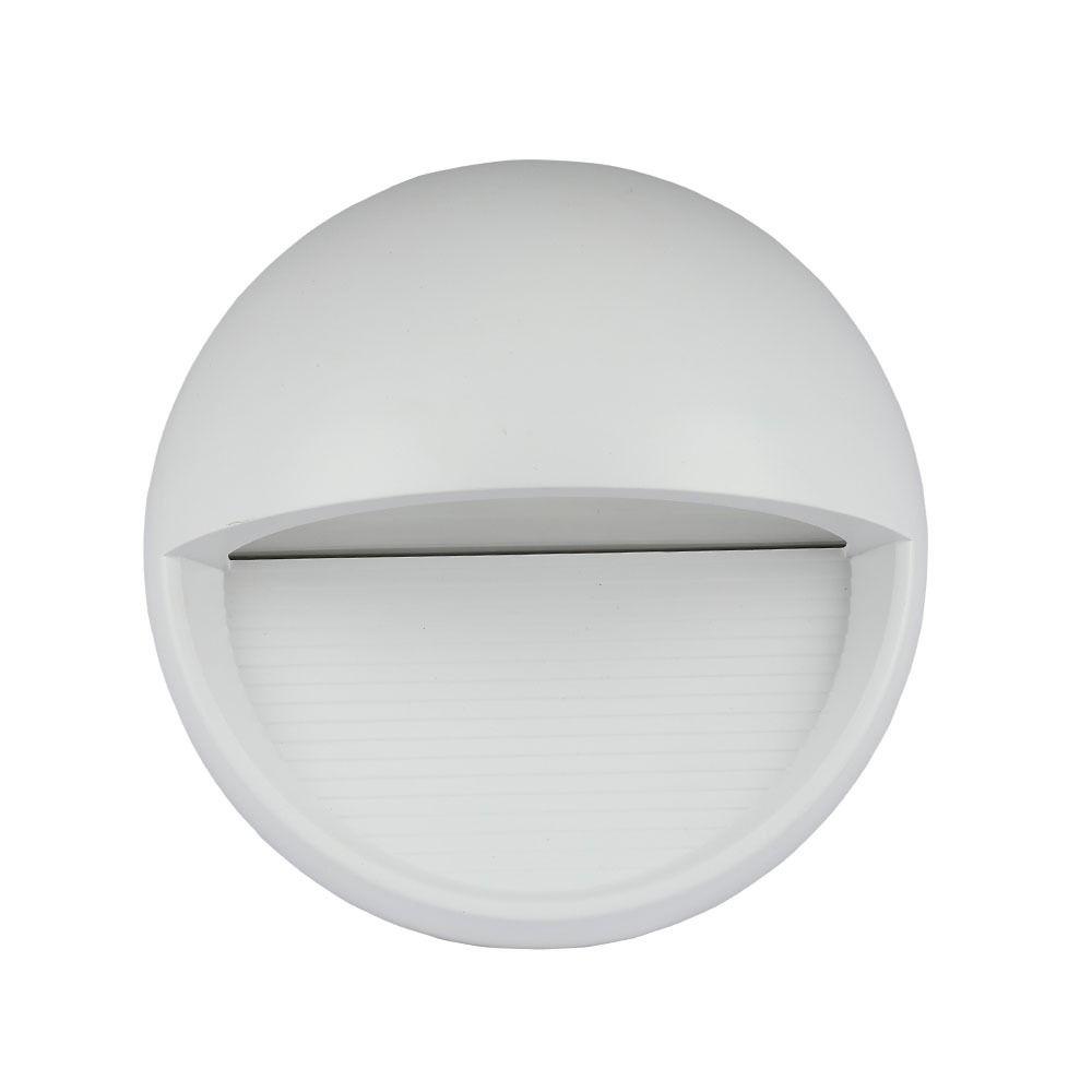 VT-1182 3W LED STEP LIGHT 3000K WHITE BODY ROUND