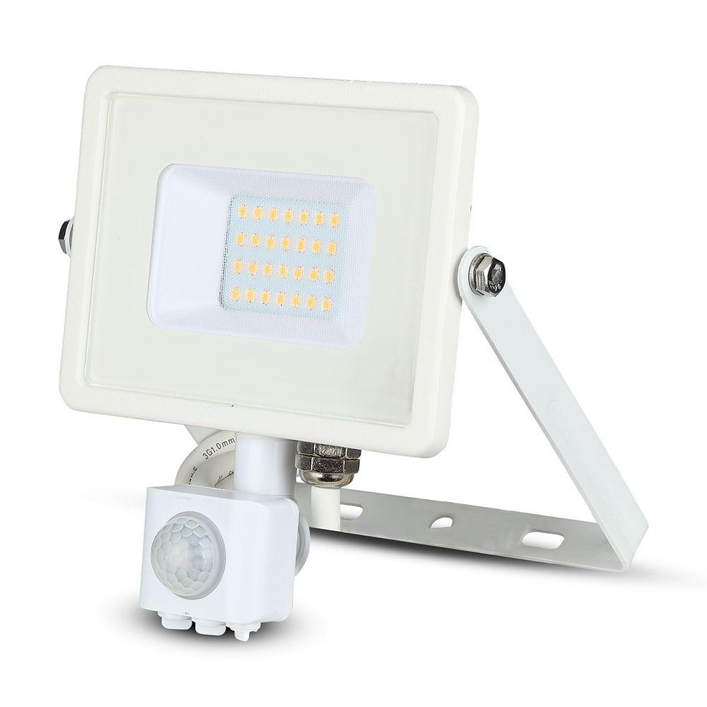 VT-20-S 20W SMD PIR SENSOR FLOODLIGHT SAMSUNG CHIP 3000K WHITE BODY