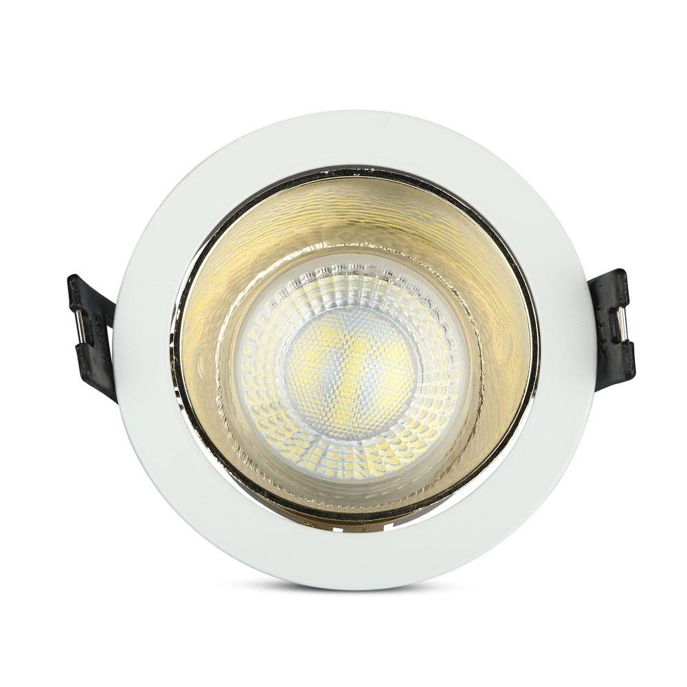 VT-872 GU10 FITTING ROUND-WHITE+GOLD