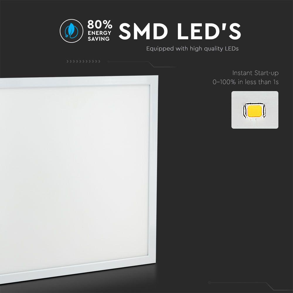 40W Panel LED 600x600mm, Barwa:6400K, IP65, Opakowanie: 6szt., VTAC, SKU 6604