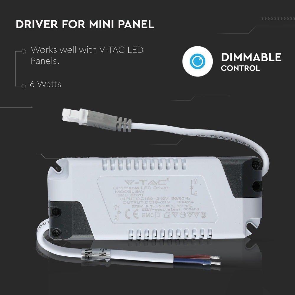 6W DIMMABLE DRIVER FOR LED MINI PANELS