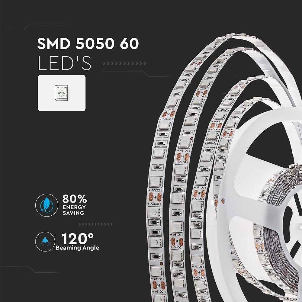 VT-5050-60 10.8W LED STRIP LIGHT 6000K IP20 (5M/ROLL)(PRICE PER M)