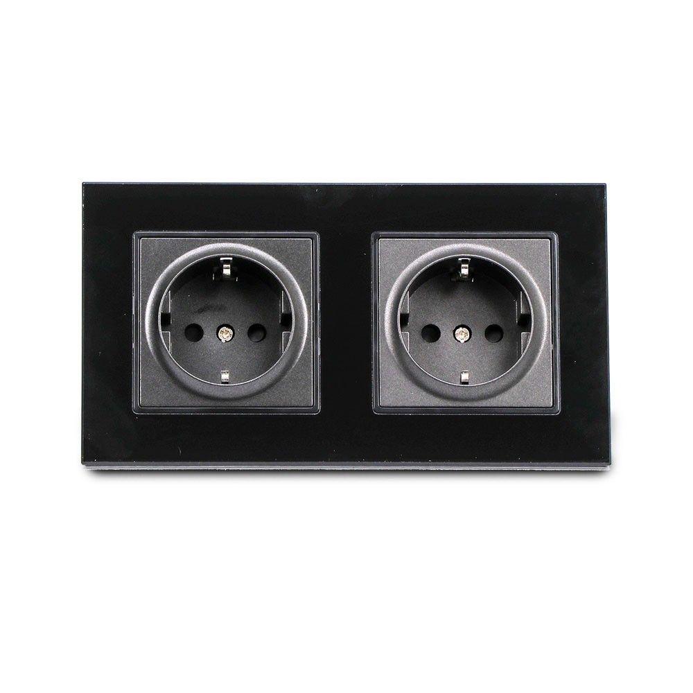 VT-5811 EU SOCKET 16A 2 WAY-BLACK