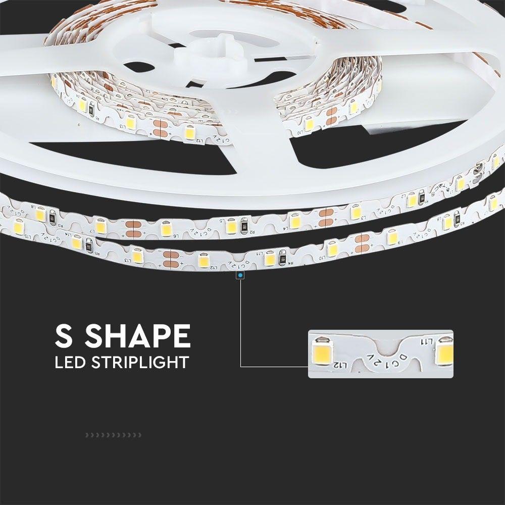 VT-2835-60 4W/M LED STRIP LIGHT - S SHAPE WITH 3000K 12V,IP20 (5M/ROLL)