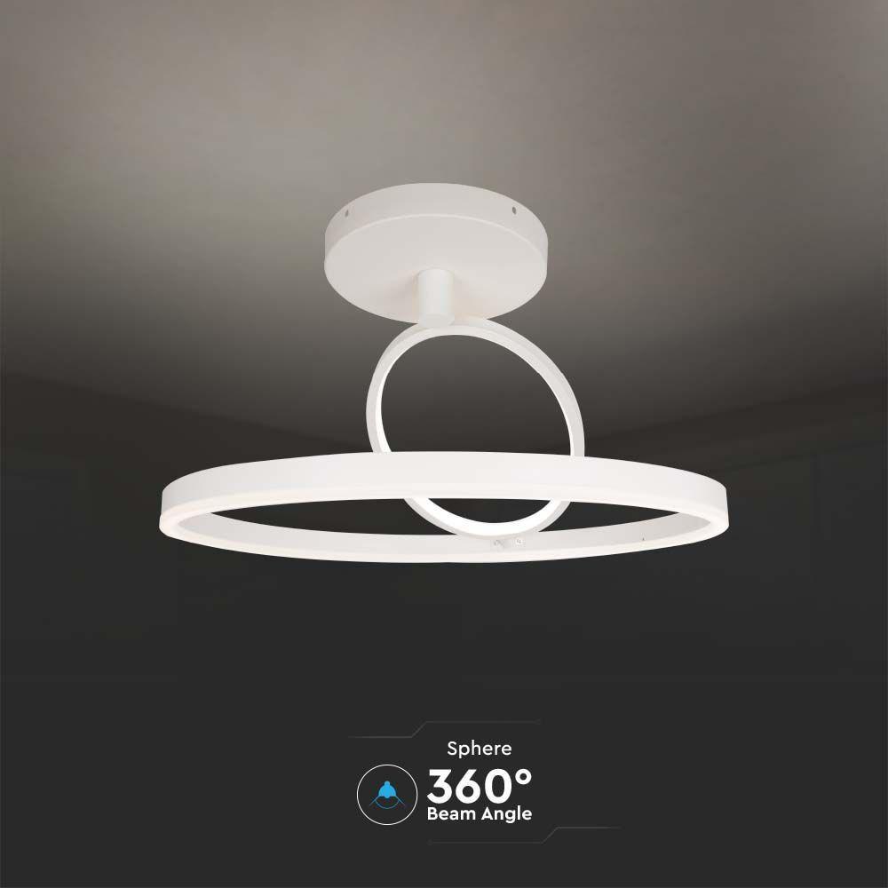 38W Sufitowa lampa LED, Wymiary:500x200mm, Barwa: 4000K, Obudowa: Biała      , VTAC, SKU 14984