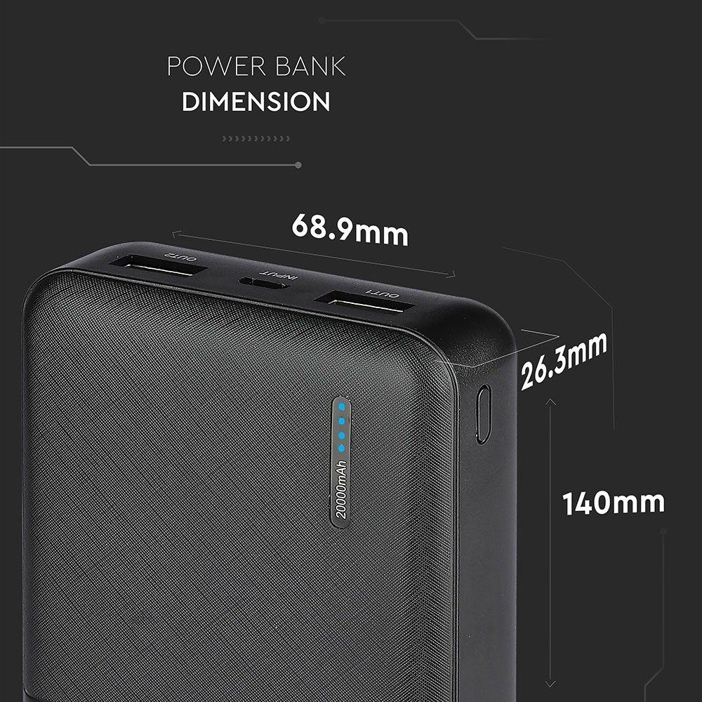 VT-3520 20000mah POWER BANK-BLACK