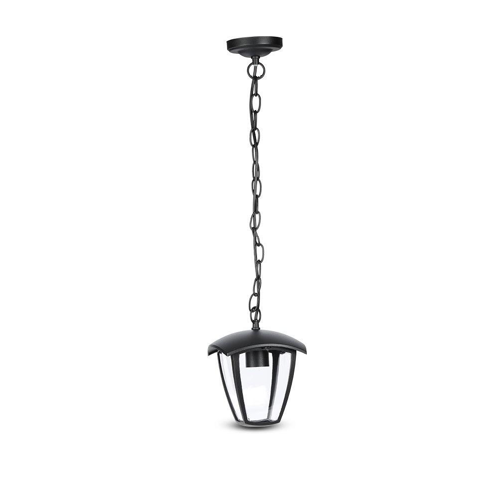 Lampa zwieszana ogrodowa, Okienka: 4x, Obudowa: Czarna, VTAC, SKU 7058