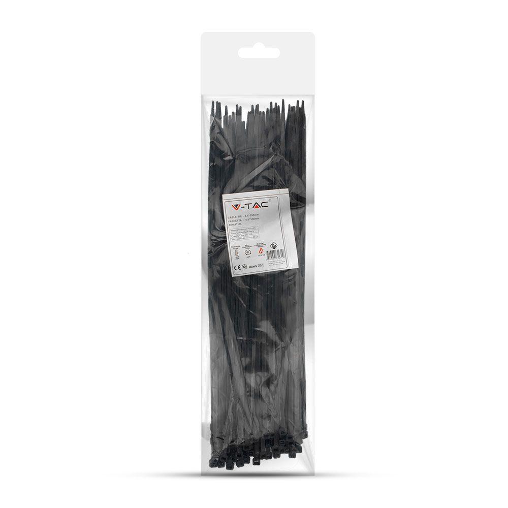 CABLE TIE 4.5*350mm BLACK (FLAMABILITY MATERIAL RATING - UL94-V2) 100PCS/PACK