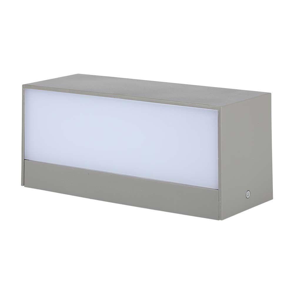 12W Lampa ścienna LED, Kierunek: Góra-Dół, Barwa:6400K, Obudowa: Szara, VTAC, SKU 218244