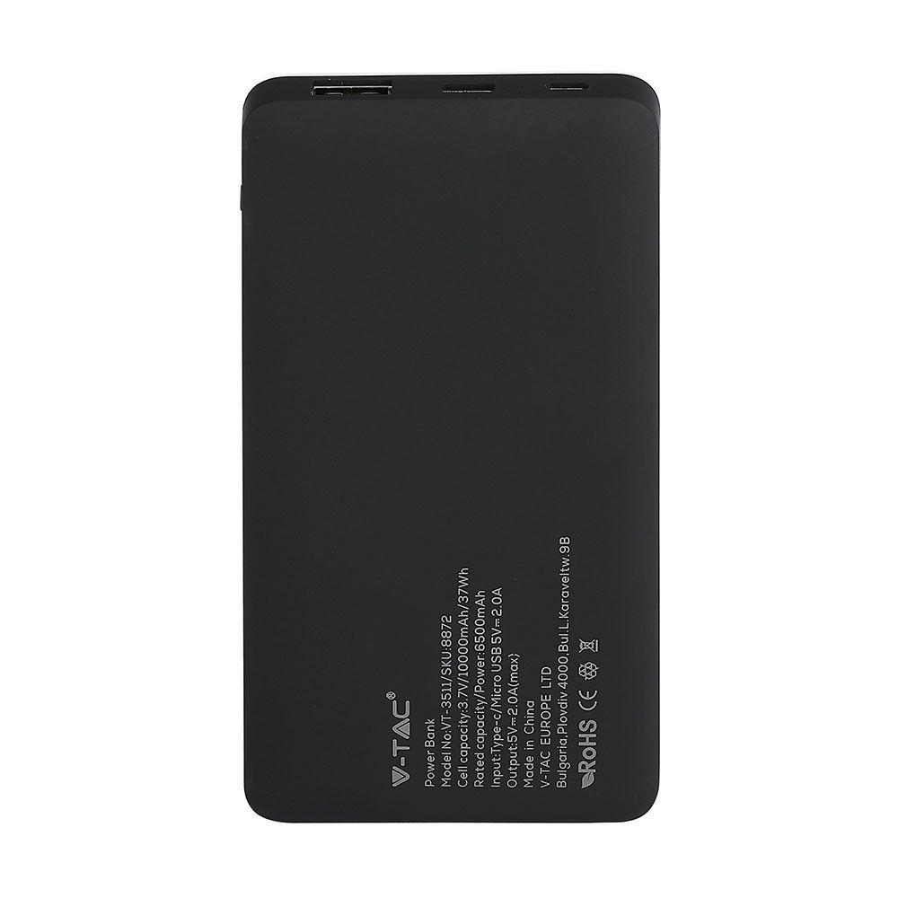 Power Bank, Litowo Polimerowy - 3.7V, 10000mAh, Niebieski, VTAC, SKU 8872