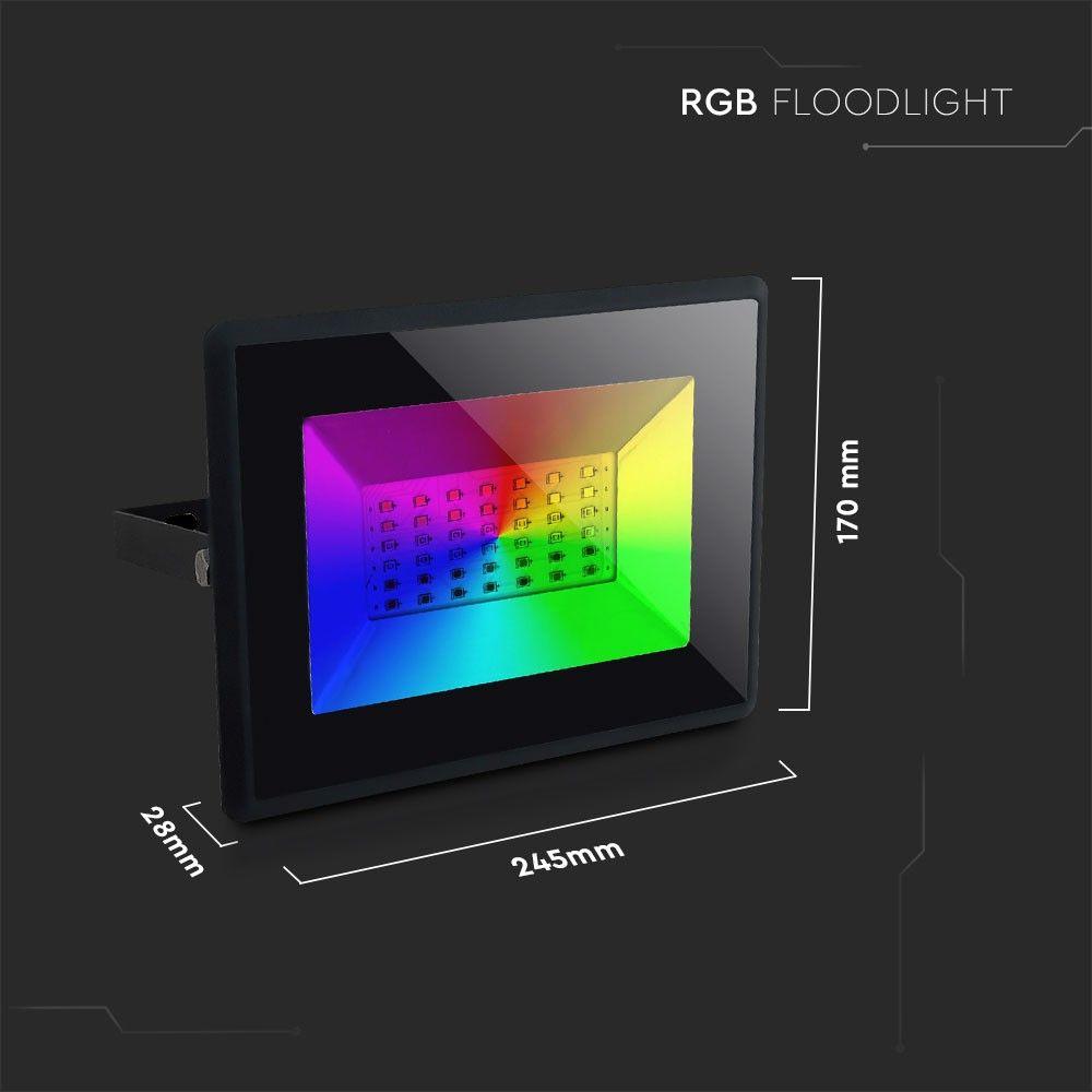 VT-4952 50W LED FLOODLIGHT RGB (DIMMABLE VIA REMOTE CONTROL)