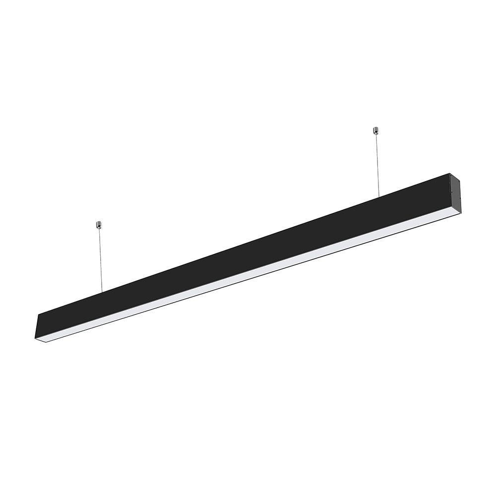 VT-7-40 40W LED LINEAR HANGING SUSPENSION LIGHT SAMSUNG CHIP 4000K BLACK BODY