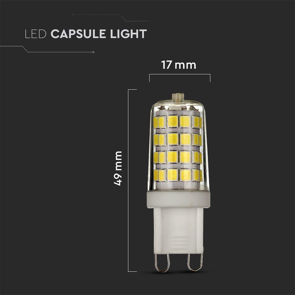 3W G9 Żarówka LED, Chip SAMSUNG, Barwa:4000K, Trzonek:G9, VTAC, SKU 21247