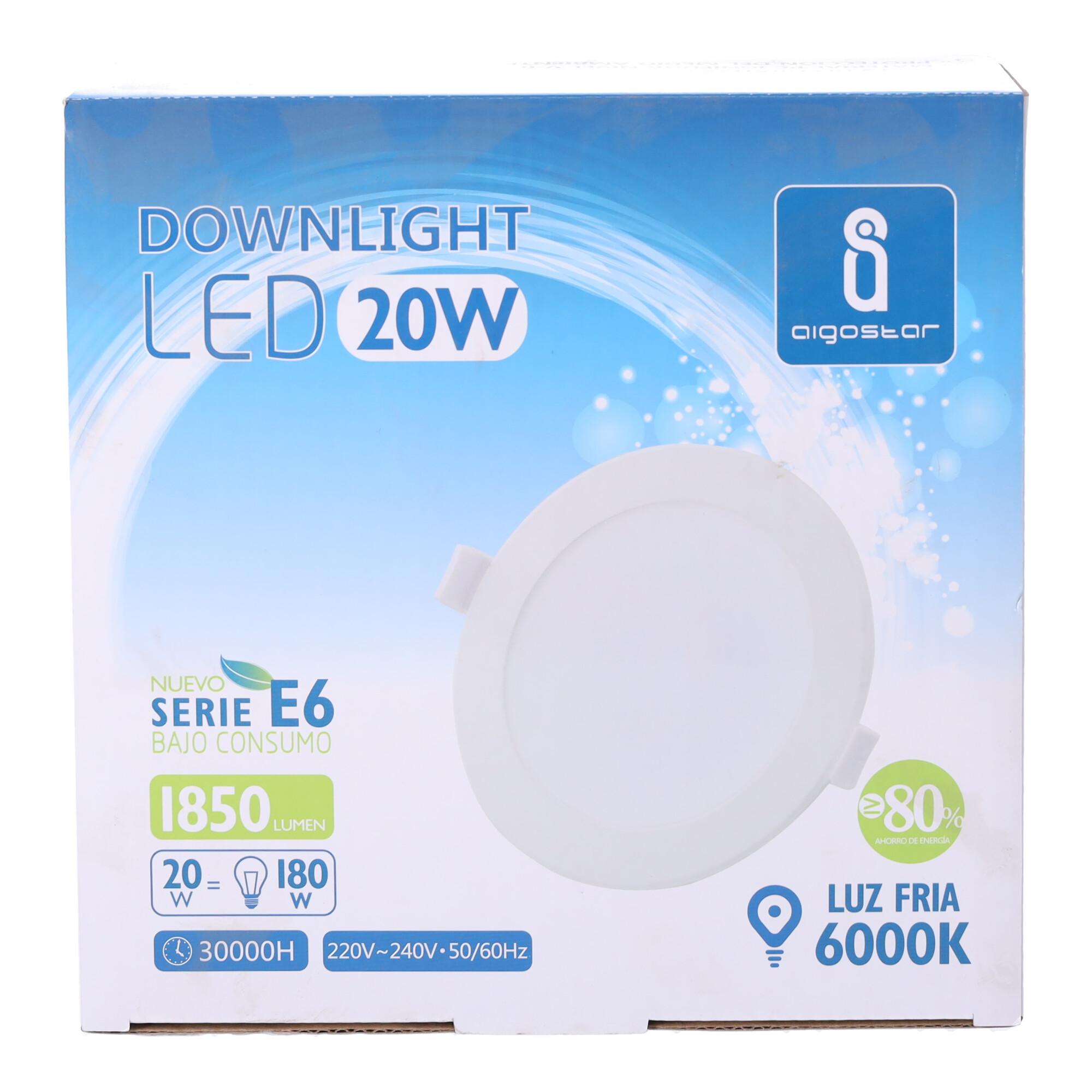 Downlight podtynkowy okrągły LED 20W Światło białe