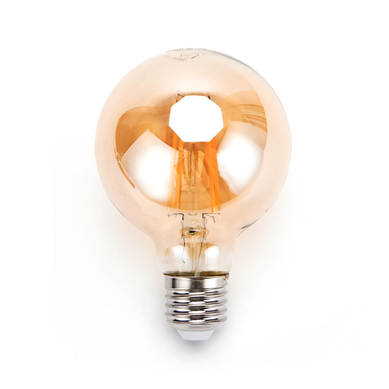 LED Filament Bulb (Amber) G80 E27 6W