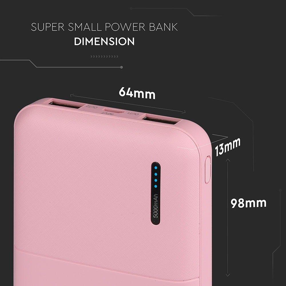 VT-3517 5000mah POWER BANK-PINK