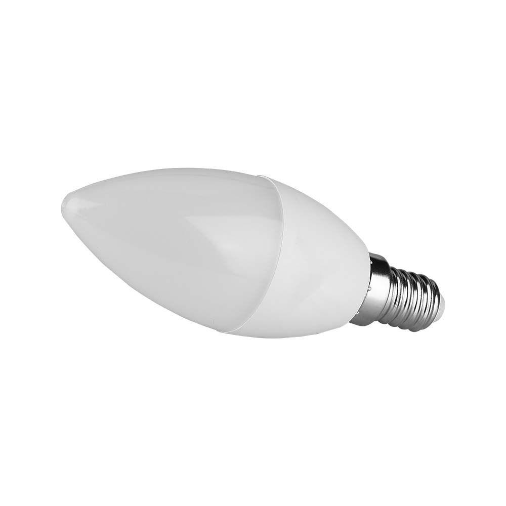 3.7W C37 Żarówka plastikowa LED, Chip Samsung, Barwa: 3000K, Trzonek: E14 , VTAC, SKU 8040