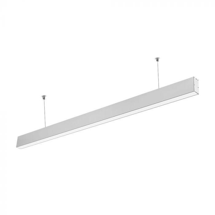 VT-7-40 40W LED LINEAR HANGING SUSPENSION LIGHT SAMSUNG CHIP 4000K SILVER BODY