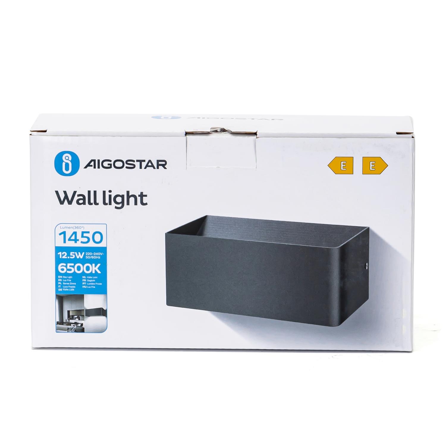 LED Metal Wall Light Black 12.5W