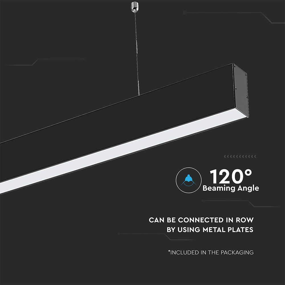 40W Lampa Liniowa LED, Chip SAMSUNG, Barwa:6400K, Obudowa: Czarna, VTAC, SKU 600