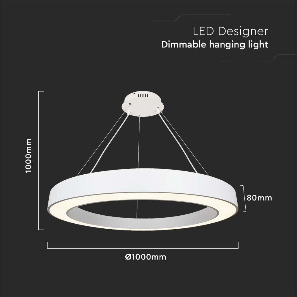 VT-7793 90W LED DESIGNER HANGING LIGHT TRIAC DIMMABLE 4000K WHITE