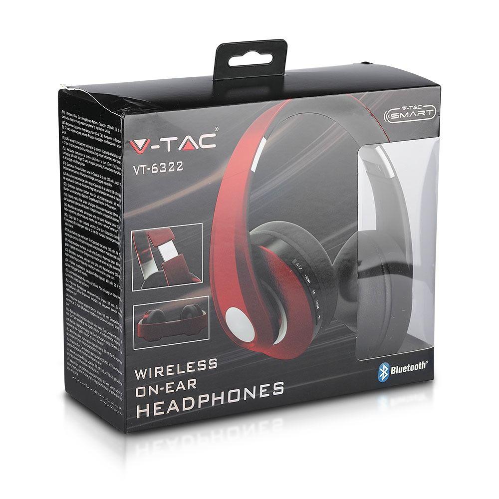 VT-6322 BLUETOOTH WIRELESS HEADPHONE WITH ADJUSTABLE HEAD-500mah-BLACK