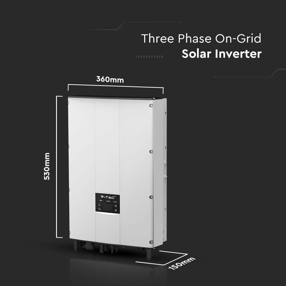 3-FAZOWY INWERTER VT-6605305 ON-GRID Z WYŚWIETLACZEM LCD O MOCY 5kW; MODUŁ WIFI; 5 LAT GWARANCJI; IP65, VTAC, SKU 11371