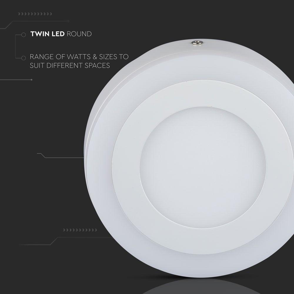 VT-809 8W LED SURFACE PANEL 4000K ROUND