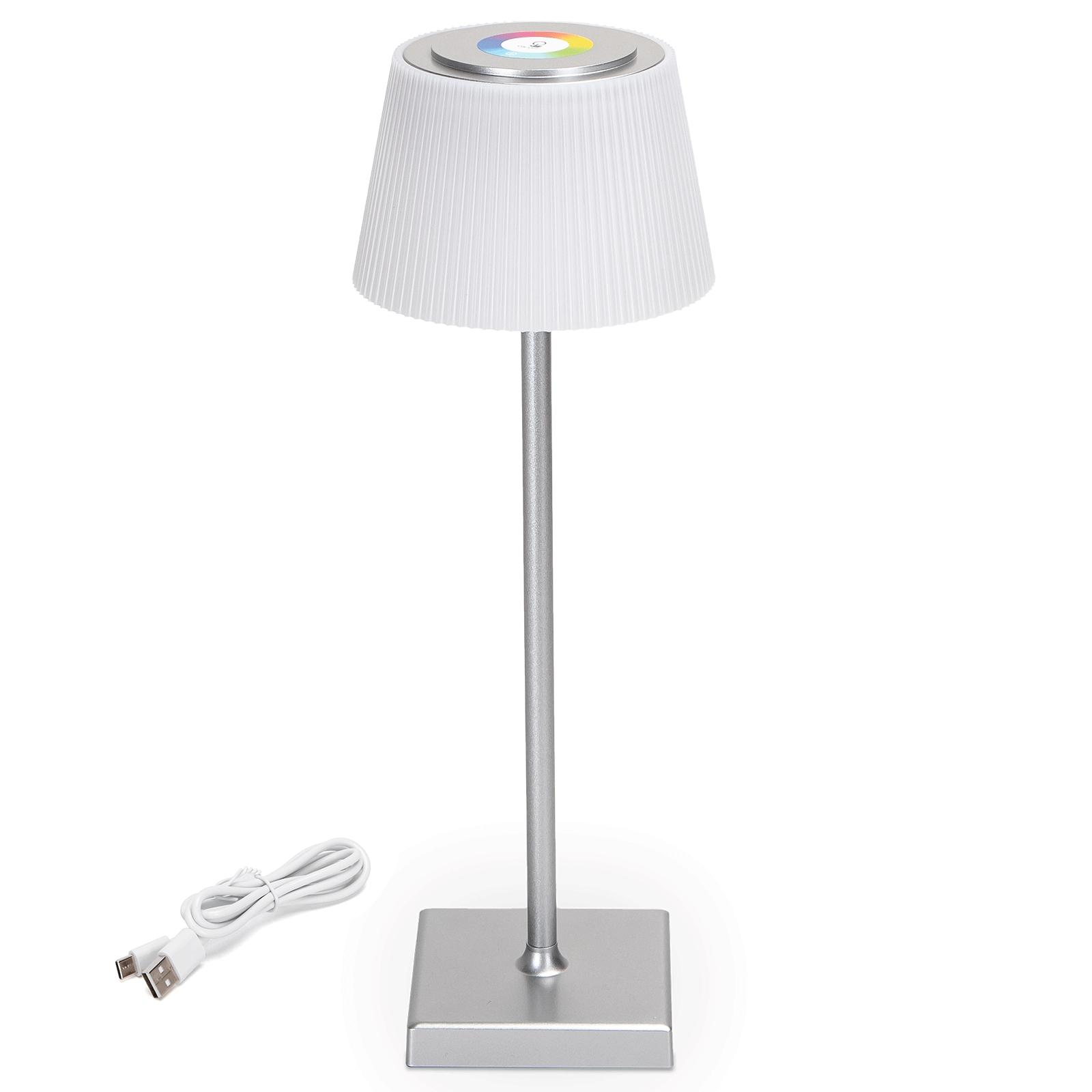 Akumulatorowa lampa biurkowa 4W RGB+CCT z dotykowym ściemnianiem i zmianą kolorów