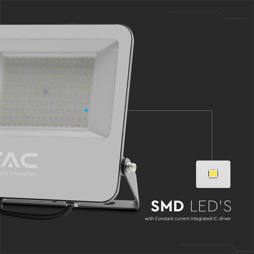 100W Naświetlacz LED SMD, Barwa:6500K, Obudowa: Czarna , Skuteczność 185lm/W, VTAC, SKU 9895