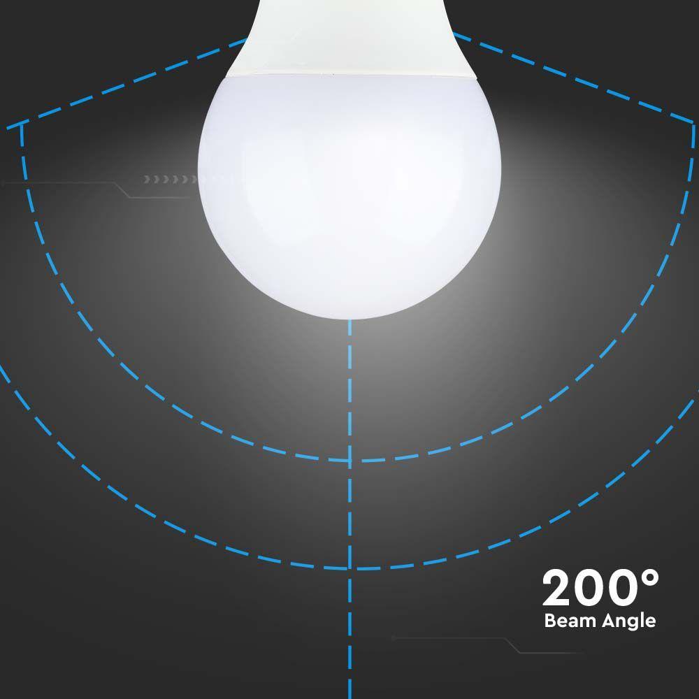 8.5W A60 Żarówka LED, Chip SAMSUNG, Barwa:6500K, Trzonek:E14, VTAC, SKU 21116