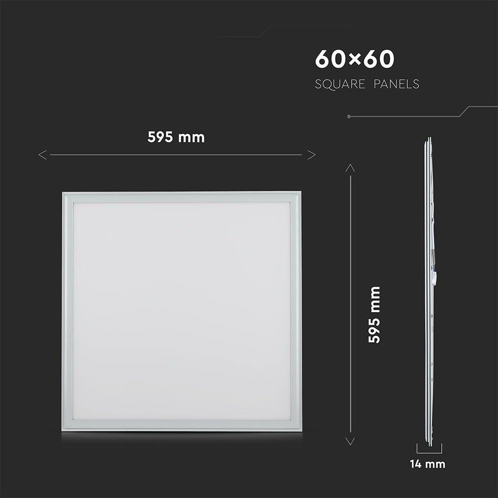 29W Panel LED 600x600mm, Barwa:6400K, HIGH LUMEN, 5 Lat gwarancji, Opakowanie: 6szt., VTAC, SKU 20048