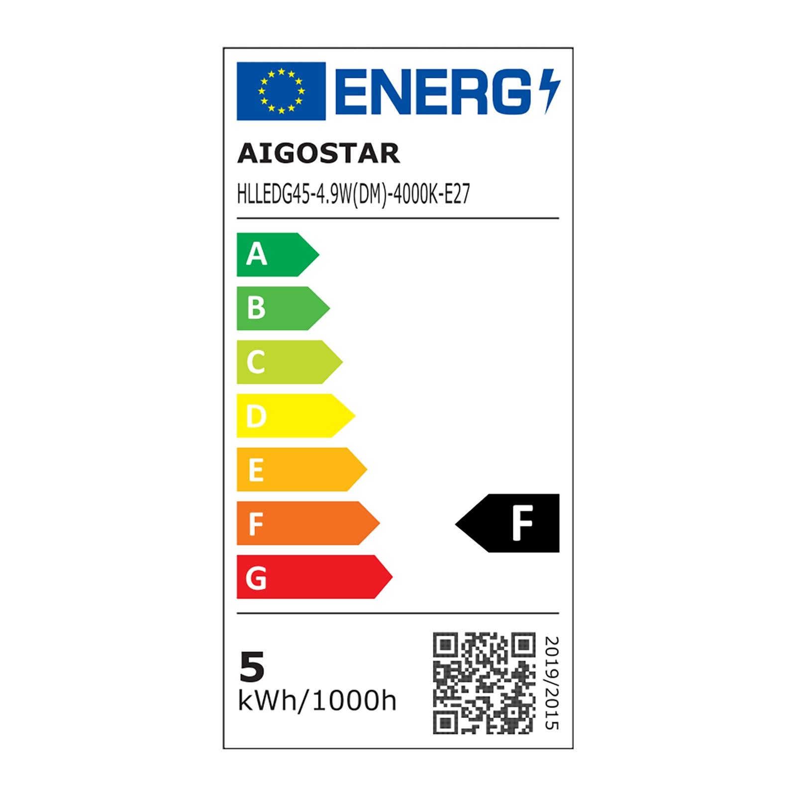 Ściemnialna żarówka LED G45 E27 4,9W 4000K