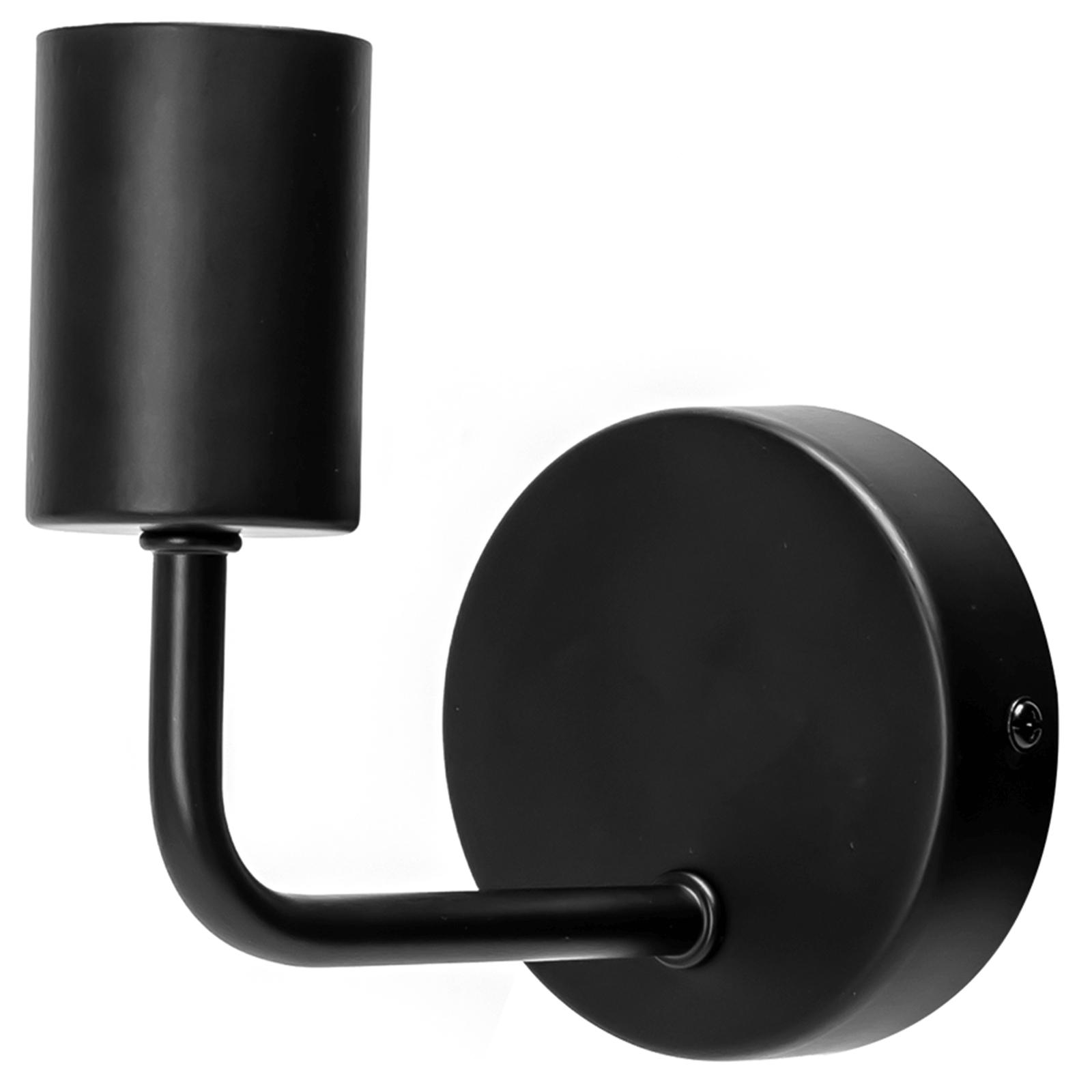 Metal wall light black (without light source) E27