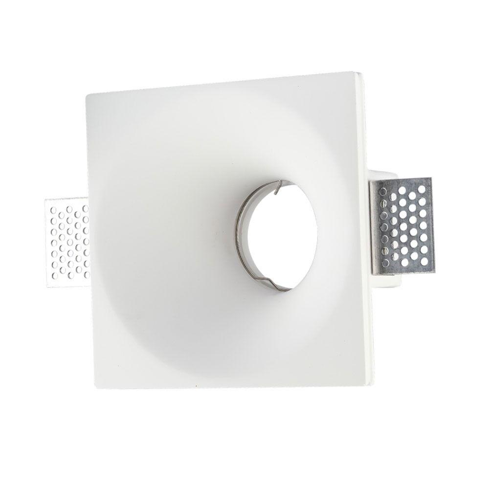 VT-772 GU10 GYPSUM FITTING SQUARE-WHITE