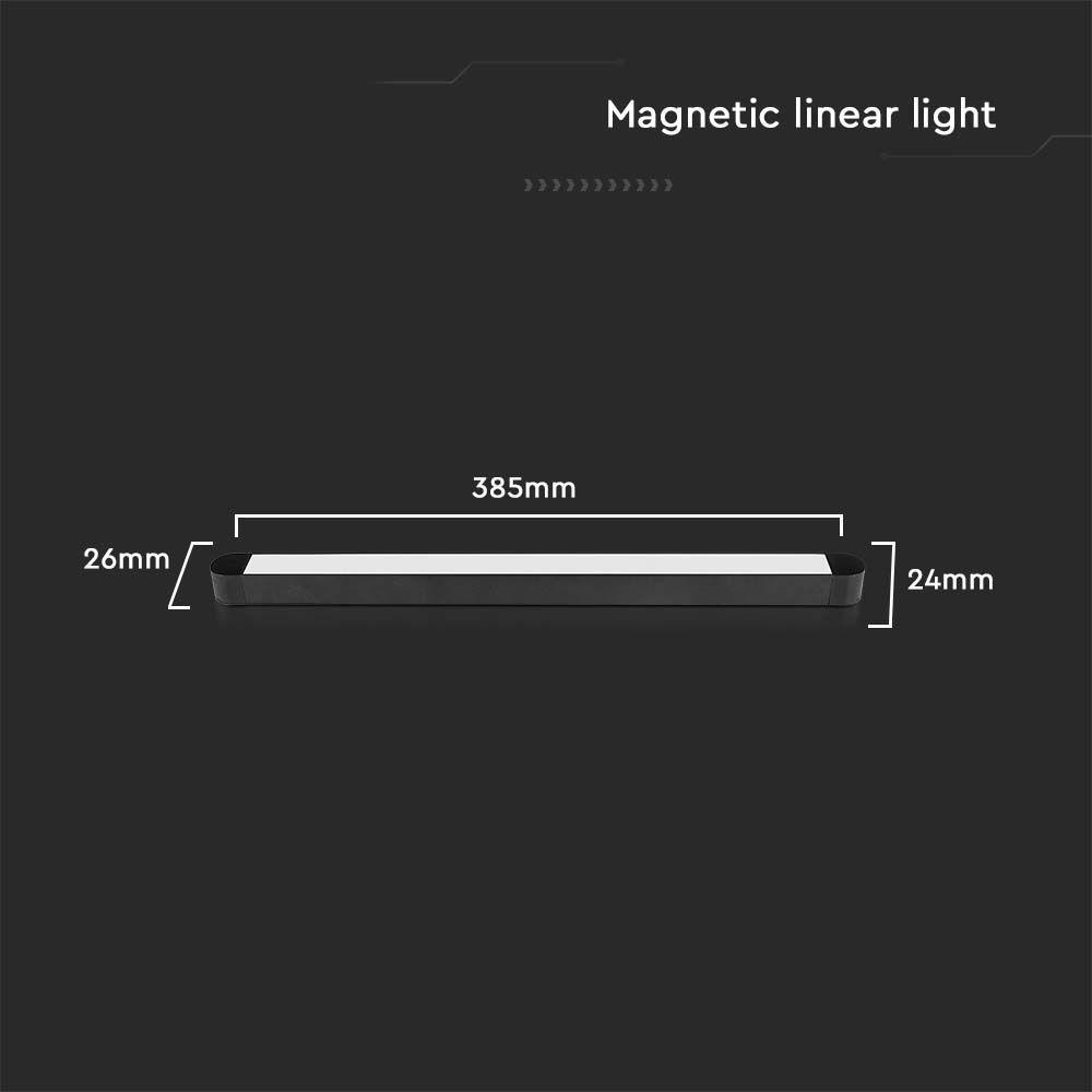 VT-4218 18W LED ULTRA THIN MAGNETIC LINEAR TRACK LIGHT 4000K BLACK BODY